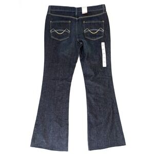 Mossimo Denim Low Rise Bootcut Jeans Dark Wash Raw Hem Size 11 NWT
